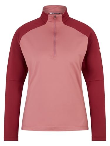 Ziener Damska bluza narciarska JEANE, bluza narciarska, koszulka funkcyjna, ciepła, elastyczna, różowe kwiaty, 46