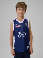 Koszulki dla chłopców - 4F Koszulka meczowa replika wyjazdowa z sezonu 2025/26 dziecięca 4F x Arka Gdynia - granatowa 98/104 - miniaturka - grafika 1