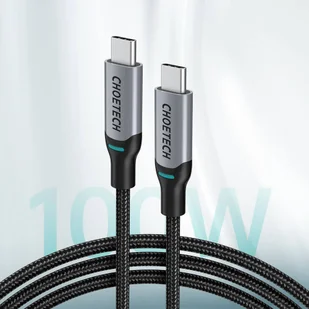 Choetech 2x kabel przewód USB Typ C - USB Typ C Power Delivery 100W 5A 1,8m czarny (MIX00073) - Kable USB - miniaturka - grafika 10