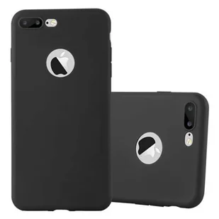 Etui Cadorabo do Apple iPhone 8 PLUS / 7 PLUS / 7S PLUS w kolorze CANDY BLACK Etui na telefon wykonane z elastycznego silikonu TPU Ultra Slim Soft Back Cover Case Bumper - Etui i futerały do telefonów - miniaturka - grafika 1