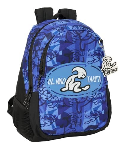 Safta ROLLER CHŁOPIEC - Plecak szkolny dla dzieci, idealny dla dzieci w różnym wieku, wygodny i wszechstronny, jakość i wytrzymałość, 32 x 16 x 44 cm, Niebieski/czarny, M, Casual