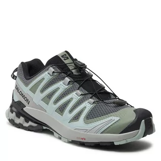 Buty trekkingowe damskie - Trekkingi Salomon Xa Pro 3D V9 L47272900 Quiet Shade / Lily Pad / Blue Haze - grafika 1