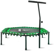 Trampoliny - Aga FITNESS Trampolina 130 cm Zielona + uchwyt - miniaturka - grafika 1