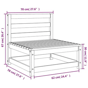 Ogrodowa sofa, 70x70x67 cm, impregnowana sosna Lumarko! - Sofy ogrodowe - miniaturka - grafika 9