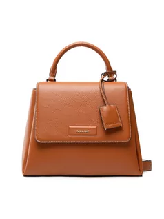 Torebki damskie - Calvin Klein Torebka Dressed Top Handle Bag Md K60K609184 Brązowy - grafika 1