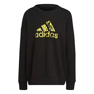 adidas Damska bluza W Fi GFX Q3 SWT, czarna, XL, czarny, XL - Bluzy damskie - miniaturka - grafika 1