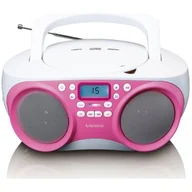 Radioodtwarzacze - Lenco SCD-301 różowy - miniaturka - grafika 1