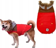 Ubranka dla psów - Kurtka kamizelka ubranko dla psa wodoodporne zimowe czerwone M - miniaturka - grafika 1