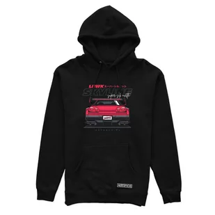 Czarna bluza z kapturem NISSAN Skyline R34 LWBK-M - Odzież do sportów motorowych - miniaturka - grafika 1