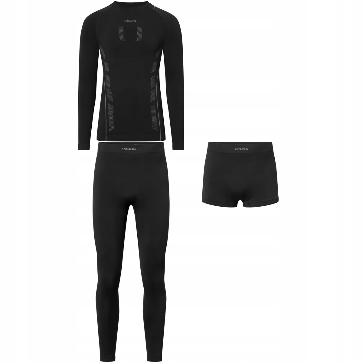 Komplet bielizny termoaktywnej męskiej Viking Eiger 2.0 black/grey M