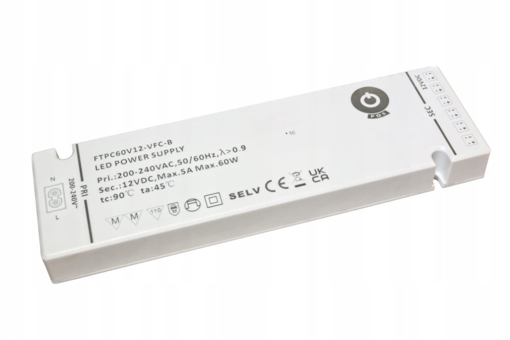 POS Zasilacz 5A 60W 12V FTPC60V12-VFC-B .
