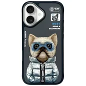 Etui i futerały do telefonów - Etui NIMMY Cool&Cute 2.0 Dog do Apple iPhone 16 Czarny - miniaturka - grafika 1
