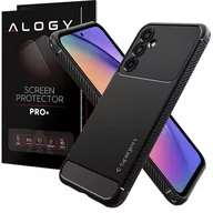 Etui i futerały do telefonów - Etui na telefon Spigen Rugged Armor obudowa ochronna do Samsung Galaxy A54 5G Matte Black + Szkło - miniaturka - grafika 1