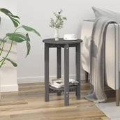 Ławy i stoliki kawowe - Stolik kawowy, szary, Ø 40x60 cm, lite drewno sosnowe Lumarko - miniaturka - grafika 1