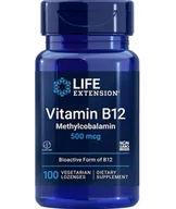 Witaminy i minerały - Life Extension, Witamina B12 500 mcg, 60 pastylek - miniaturka - grafika 1