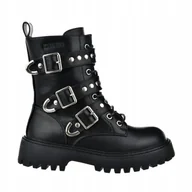 Botki damskie - BUTY botki damskie BIG STAR czarne OO274707 wysokie 38 - miniaturka - grafika 1