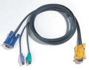Pozostałe akcesoria sieciowe - Kabel KVM HD15 - SVGA - myszPS - klawPS ATEN, 3 m - miniaturka - grafika 1