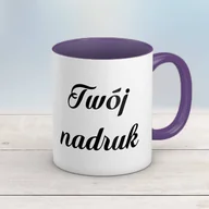 Kubki - Kubek CLASSIC z fioletowym wnętrzem i uszkiem z Twoim nadrukiem - miniaturka - grafika 1