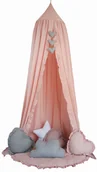 Pościel dla dzieci - Baldachim z falbanką nad łóżeczko BRUDNY RÓŻ - miniaturka - grafika 1