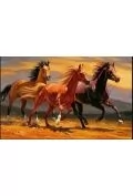 Zabawki kreatywne - Diamentowa mozaika 40x80 - Konie w biegu - miniaturka - grafika 1