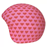 Kaski narciarskie - Nakładka na kask narciarski Coolcasc Pink Red Hearts - miniaturka - grafika 1