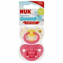 Nuk Smoczek uspokajający silikonowy 18-36m Signature 10739679 2 szt. - Smoczki uspokajające - miniaturka - grafika 1
