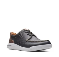 Półbuty męskie - Clarks Driftway Low [black leather] - rozmiar 47 - miniaturka - grafika 1