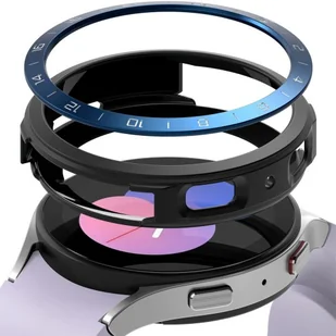 Ringke Air Sports+Bezel 2w1 etui ze stalową ramką do Samsung Galaxy Watch 5 40mm pokrowiec na kopertę czarno-niebieski (GW4-40-12_AS02) - Akcesoria do smartwatchy - miniaturka - grafika 1