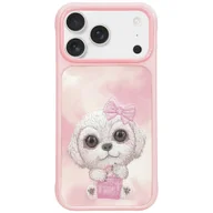 Etui i futerały do telefonów - Etui Nimmy Big Eyed Pet 2.0 Dog do iPhone 17 Pro różowy - miniaturka - grafika 1