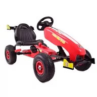 Jeździki dla dzieci - Super-Toys Gokart Na Pedały Koła Pompowane Hamulce/g203 G-202-CZERWONY - miniaturka - grafika 1