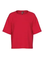 Koszulki i topy damskie - Pieces Koszulka "Bree" w kolorze czerwonym - miniaturka - grafika 1