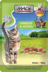 Mac´S cat SASZETKA KRÓLIK / DRÓB - Mokra karma dla kotów - miniaturka - grafika 1