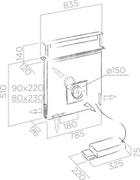 Okapy kuchenne - Elica Downdraft Pandora GME IX/A/90 - miniaturka - grafika 1