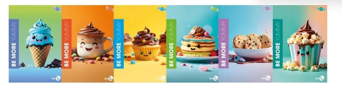 Zeszyt A4 w linie Yummy 72 kartki 10 sztuk