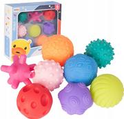 Zabawki sensoryczne - Piłeczki sensoryczne, duże miękkie kule piłki - zestaw 8szt - miniaturka - grafika 1