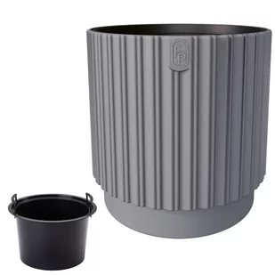 Doniczka okrągła Mika Cyli 40 z wkładem Donica + wkład - Donice - miniaturka - grafika 1