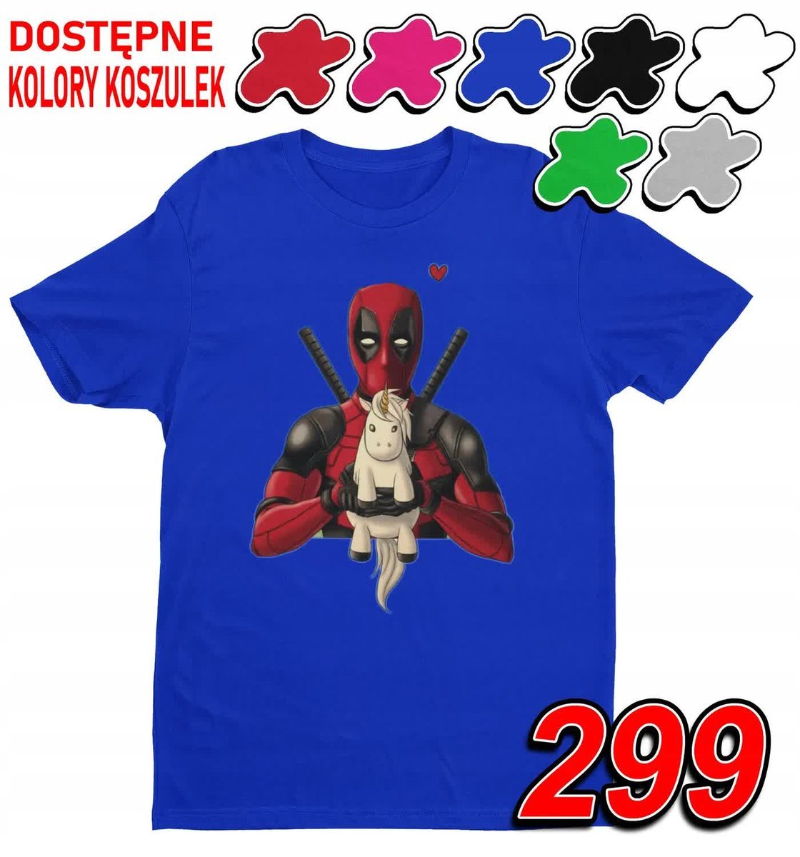 Dziecięca Koszulka T-Shirt Z Nadrukiem Avengers Deadpool - L 146-152
