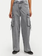 Spodnie damskie - JJXX Jeansy Tokyo 12267831 Szary Wide Leg - miniaturka - grafika 1