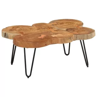 vidaXL Stolik kawowy, 36 cm, 6 plastrów litego drewna akacjowego - Ławy i stoliki kawowe - miniaturka - grafika 1
