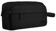Kosmetyczki, organizery i kuferki - Pojemna i funkcjonalna kosmetyczka męska PETERSON czarna saszetka na kosmetyki uchwyt do przenoszenia kieszonki na suwak - miniaturka - grafika 1