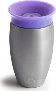 Munchkin MUNCHKIN nerūdijančio plieno puodelis, Miracle 360, 12mėn+, violetinis, 296ml, 05190901 - Akcesoria do karmienia - miniaturka - grafika 1