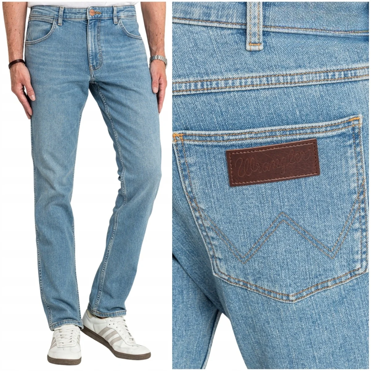 Wrangler Greensboro Airy Blue letnie proste męskie spodnie jeansowe W31 L30