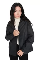 Płaszcze damskie - Trendyol Damska kurtka zimowa z kapturem, jednokolorowa, regularny płaszcz, Czarny, M - miniaturka - grafika 1