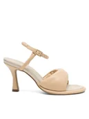 Sandały damskie - Gino Rossi Sandały SEWILLA-02 Beżowy - miniaturka - grafika 1