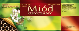 Etykiety na Miód Gryczany (100szt) - wzór E118 - Akcesoria do hodowli zwierząt - miniaturka - grafika 1