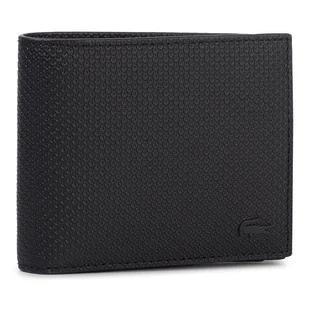 Duży Portfel Męski Lacoste Billfold Zip Case NH2826CE Czarny - Portfele - miniaturka - grafika 1