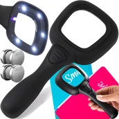 Mikroskopy i lupy - LUPA POWIĘKSZAJĄCA PODŚWIETLANA LED DO CZYTANIA - miniaturka - grafika 1