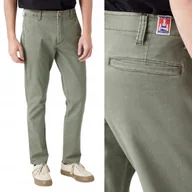 Spodnie męskie - Wrangler CASEY JONES CHINO Olive ZIELONE CHINOSY BEZ STRECZU W32 L32 - miniaturka - grafika 1