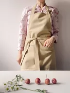 Fartuchy i rękawice kuchenne - Fartuch plamoodporny kuchenny beżowy - miniaturka - grafika 1