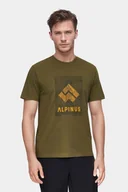 Koszulki sportowe męskie - Koszulka bawełniana męska T-shirt Alpinus Tarnica oliwkowy - miniaturka - grafika 1